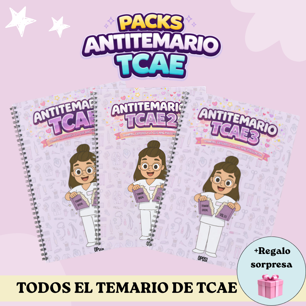 Pack Antitemario TCAE (Volumen 1, 2 y 3)