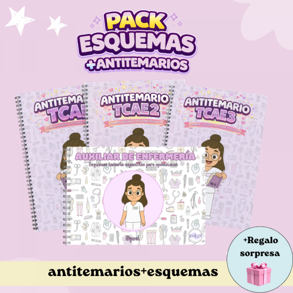 Pack Antitemarios + libro de esquemas TCAE