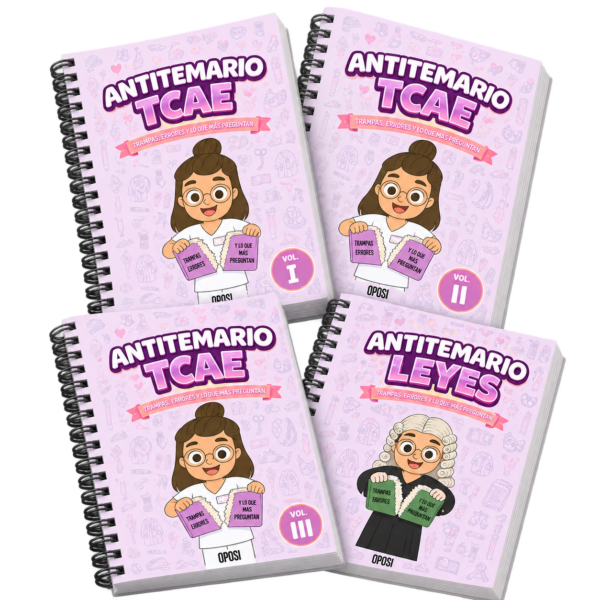 Pack temarios TCAE + leyes (TODOS LOS ANTITEMARIOS) — libros impresos en 3D