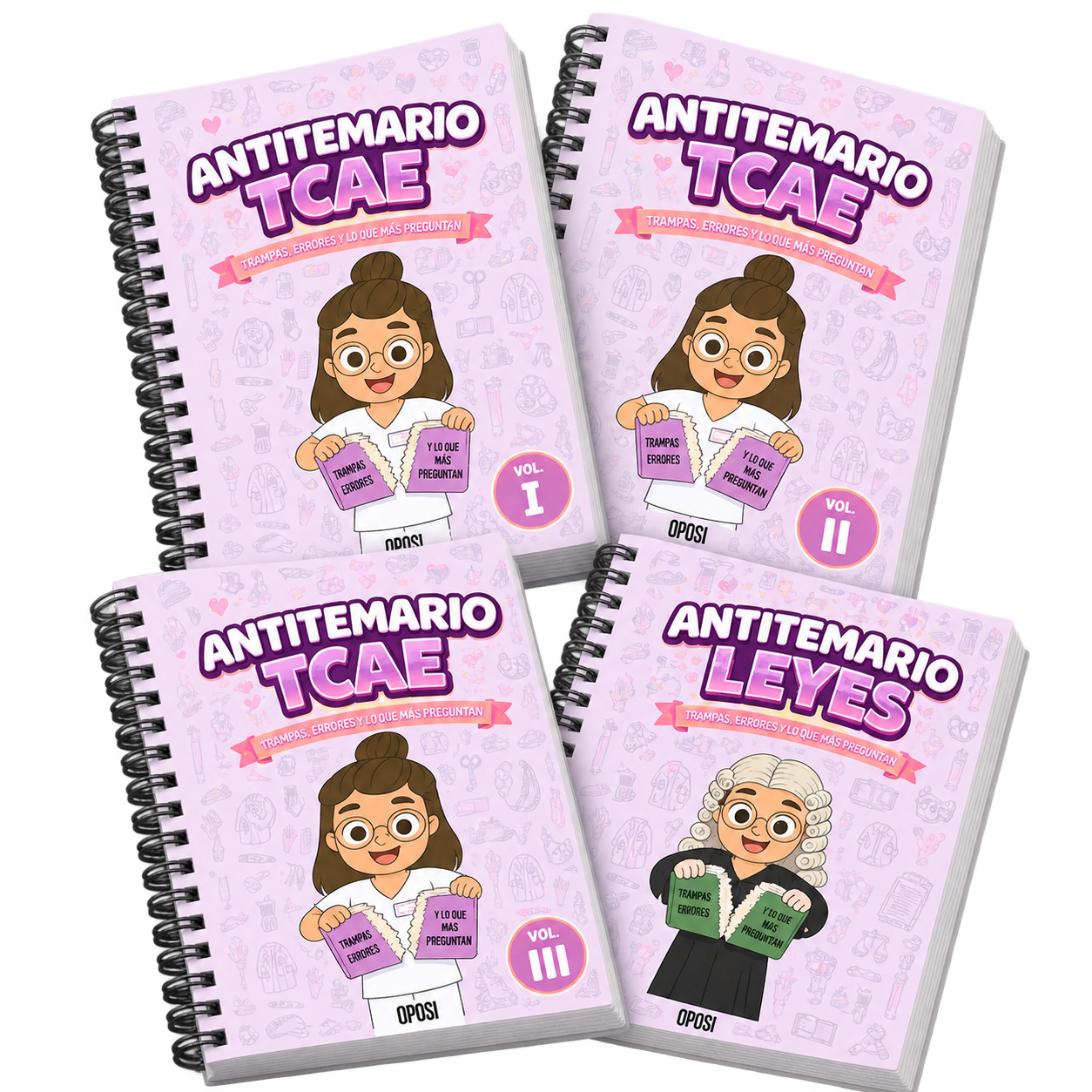 Pack temarios TCAE + leyes (TODOS LOS ANTITEMARIOS) — libros impresos en 3D