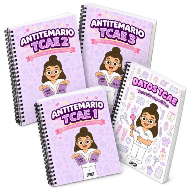 Pack antitemarios TCAE + Datos — libros impresos en 3D