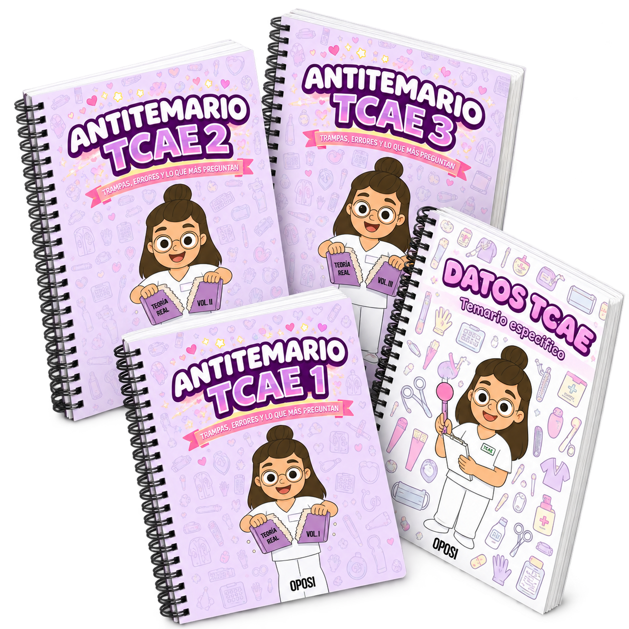 Pack antitemarios TCAE + Datos — libros impresos en 3D