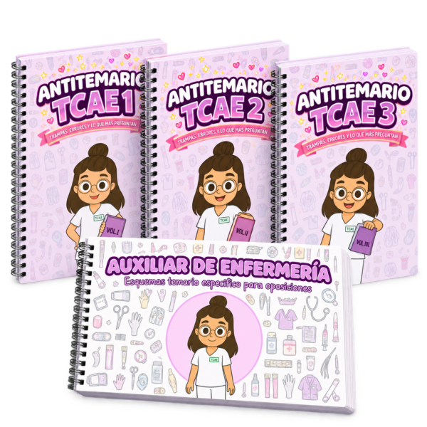 Pack Antitemarios + libro de esquemas TCAE — libros impresos en 3D
