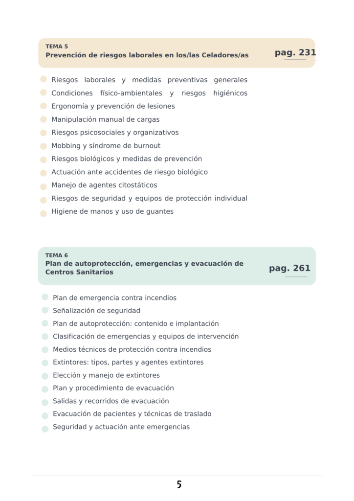 Temario Visual Celador/a